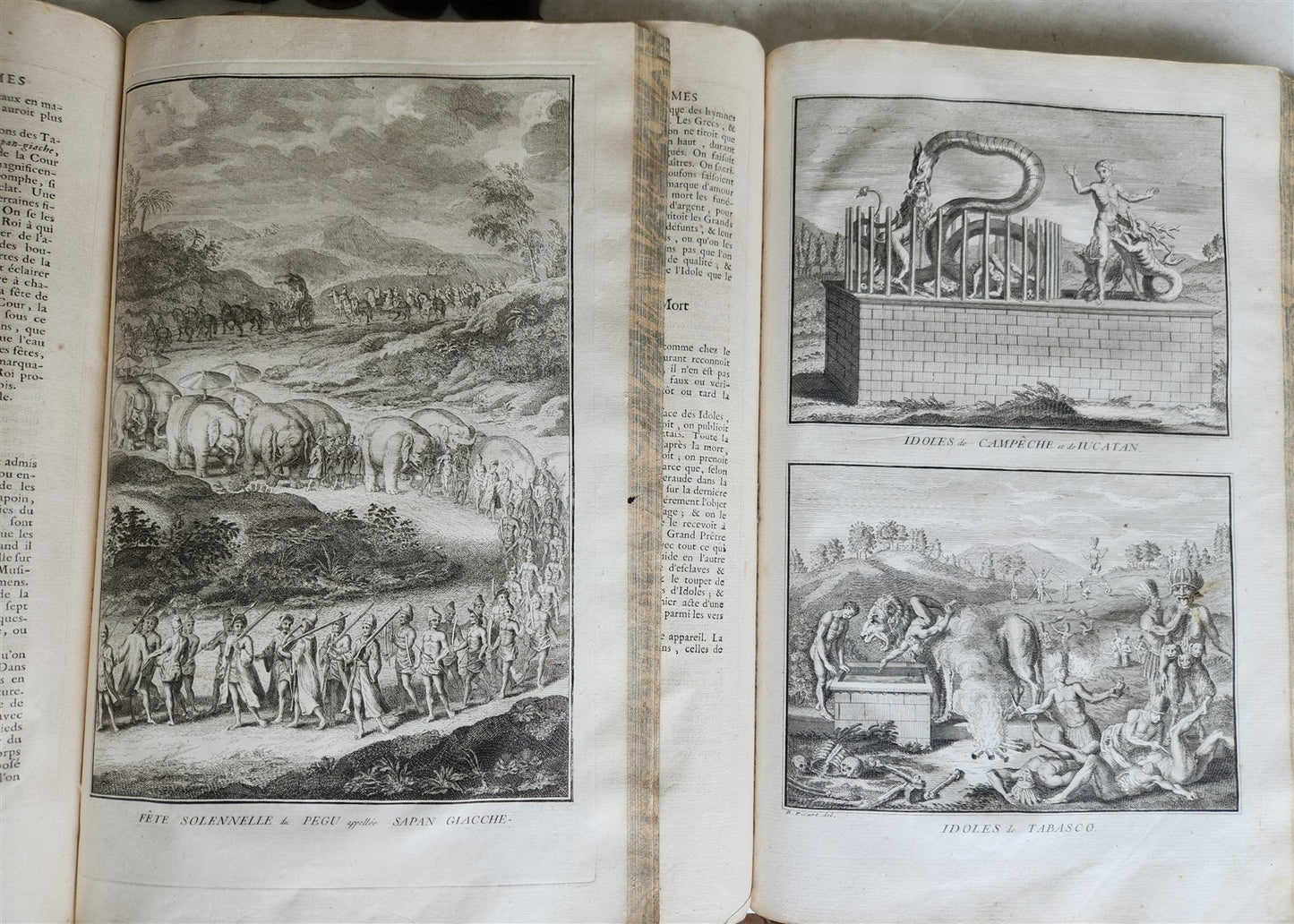 1741 HISTOIRE des CEREMONIES et COUTUMES de PEUPLES DU MONDE 7 vols antique