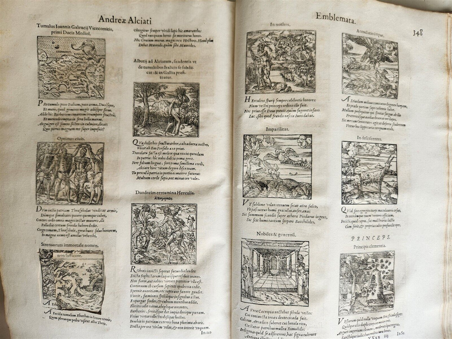 1560 ANDREA ALCIATO ILLUSTRATED FOLIO antique Alciati iuriscons. mediolanensis