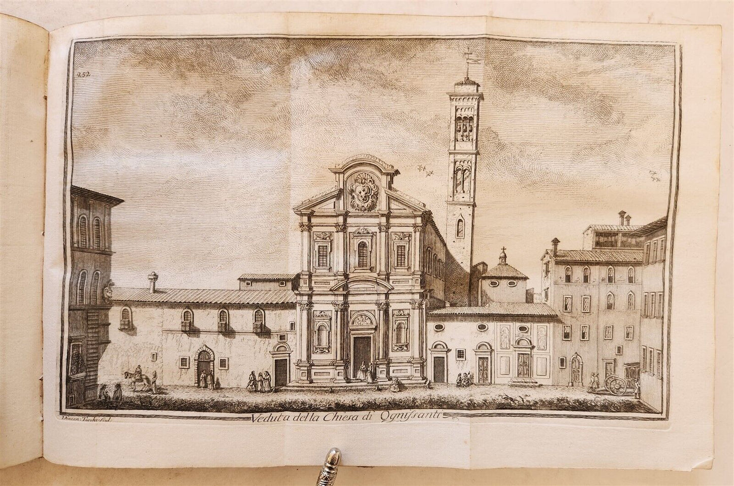 1756-1757 HISTORY of FLORENCE 2 VOLUMES antique ILLUSTRATED w/FOLDOUT ENGRAVINGS