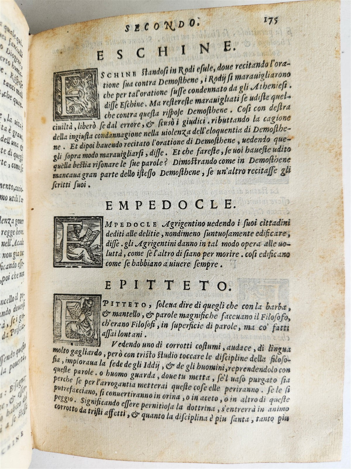 1566 PLUTARCH antique 16th CENTURY in ITALIAN Apoftemmi di Plutarco