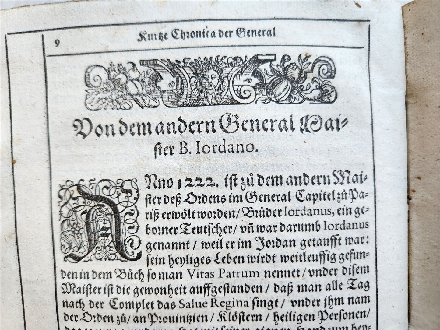 1596 HISTORICAL DESCRIPTION SHORT CHRONICLE of DOMINICAN ORDER antique VELLUM