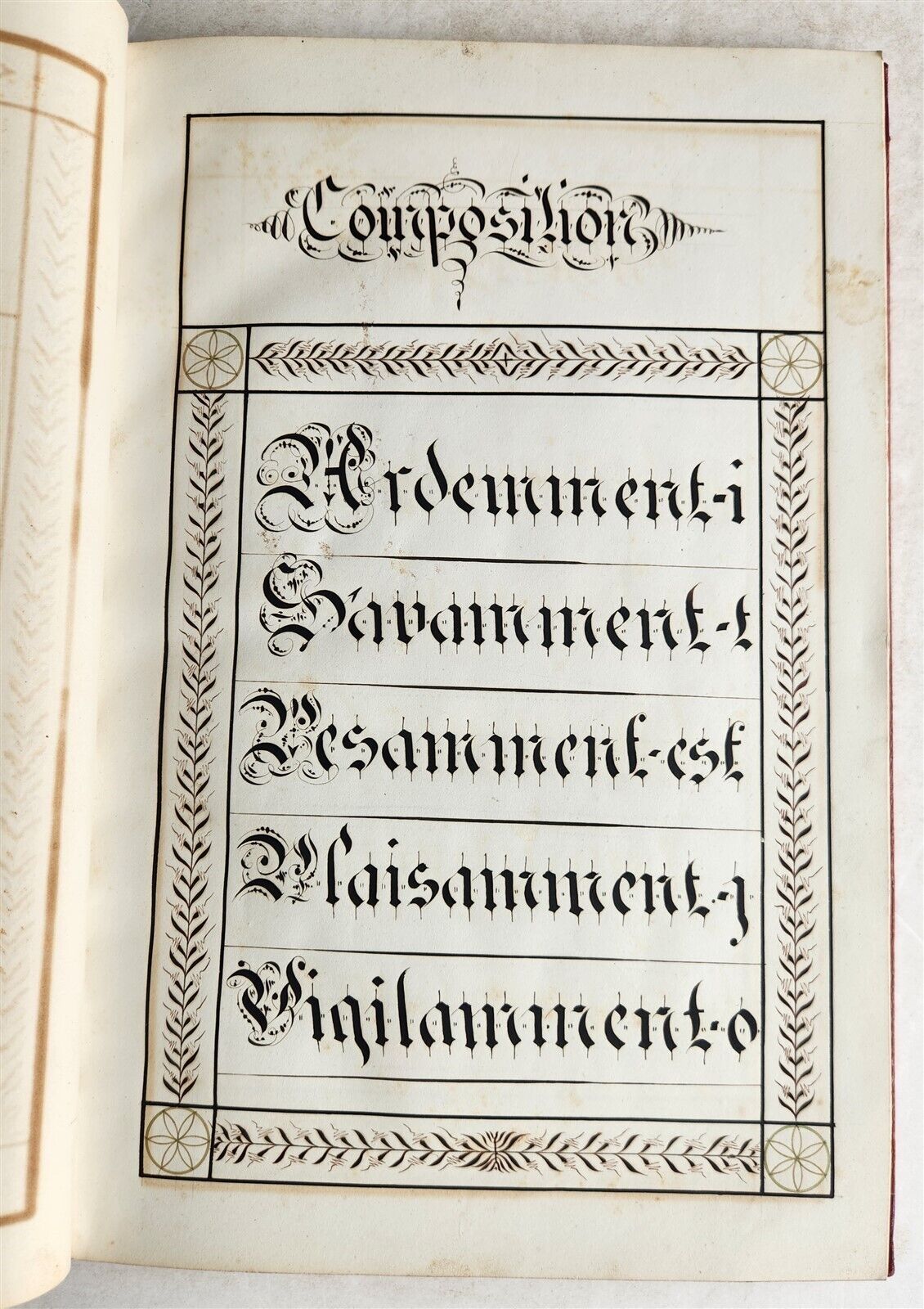 1840 MANUSCRIPT in FRENCH antique FOLIO 57 leaves