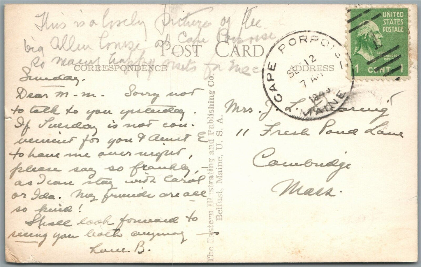 CAPE PORPOISE ME WAHWA ANTIQUE REAL PHOTO POSTCARD RPPC