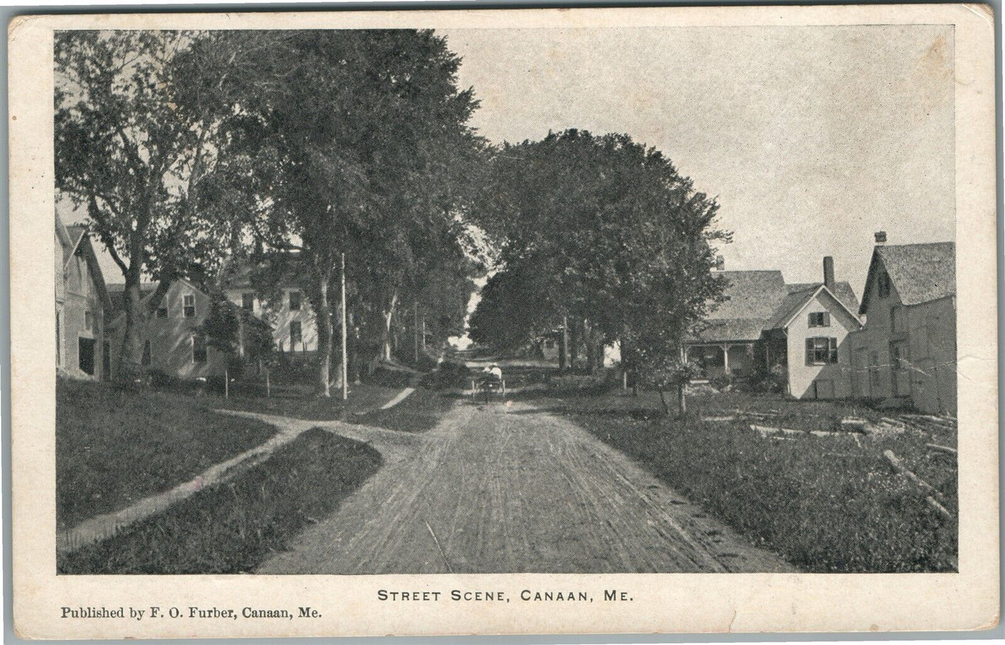 CANAAN ME STREET SCENE ANTIQUE POSTCARD