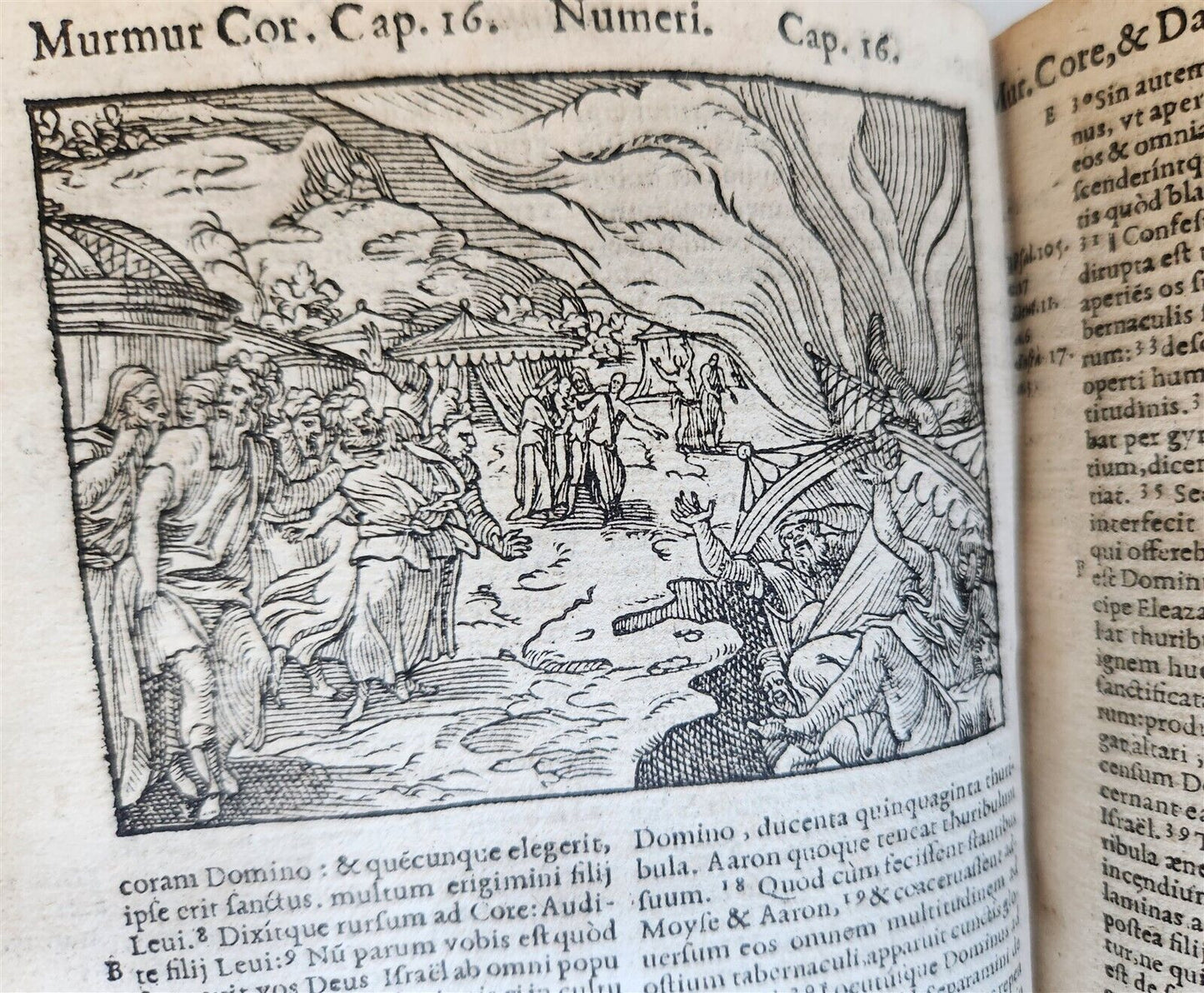 1573 BIBLE in LATIN antique FULLY ILLUSTRATED Old & New Testament