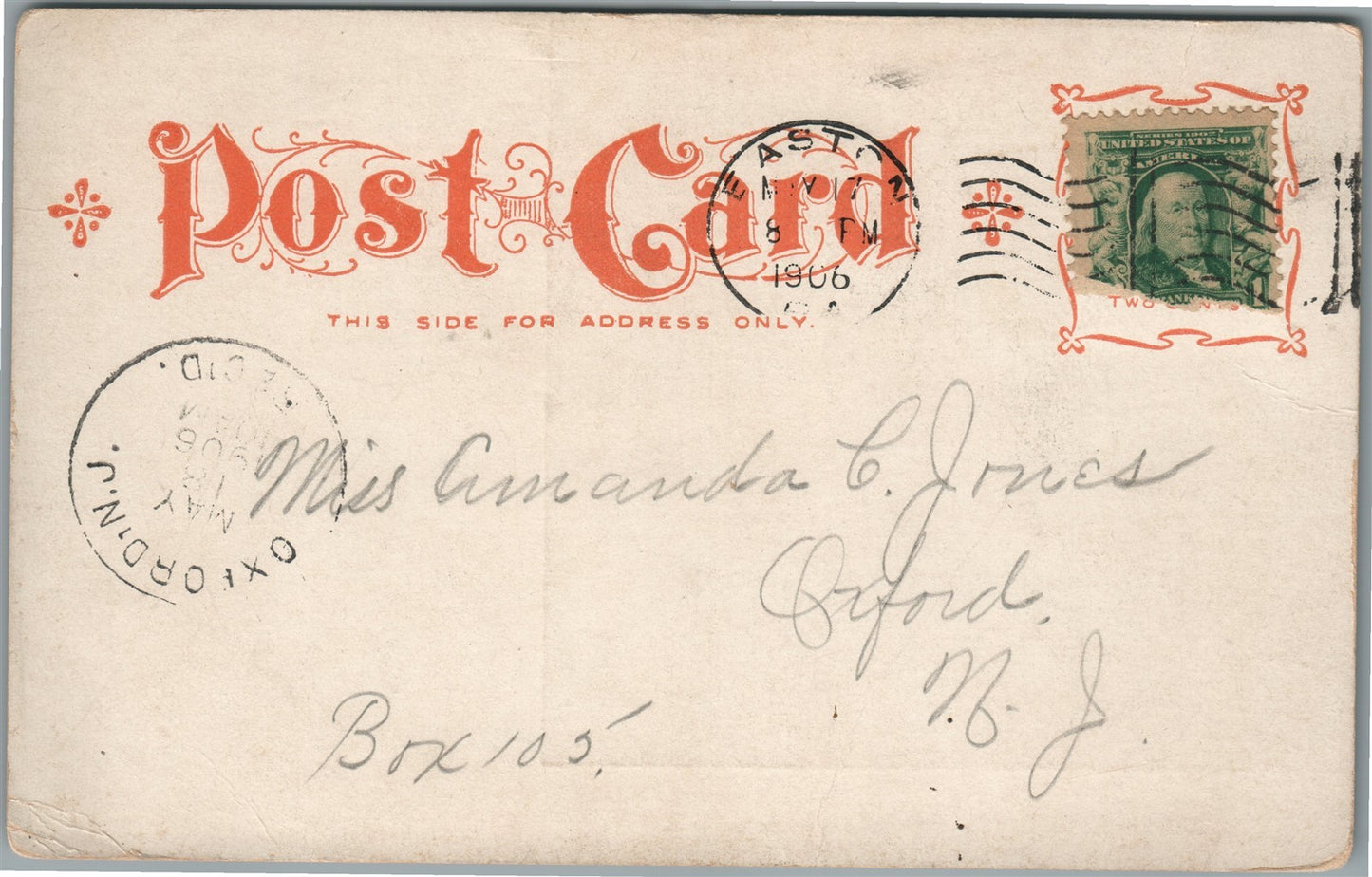 PHILLIPSBURG NJ SOLDIERS & SAILORS MONUMENT ANTIQUE POSTCARD