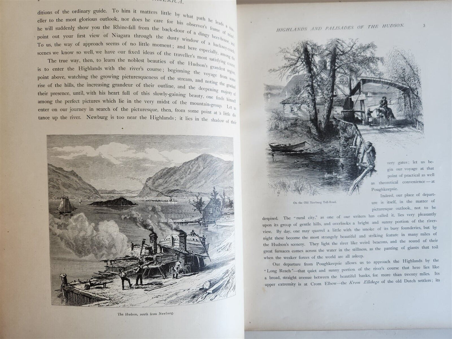 1874 PICTURESQUE AMERICA by WILLIAM BRYANT 2 FOLIO VOLUMES ILLUSTRATED antique