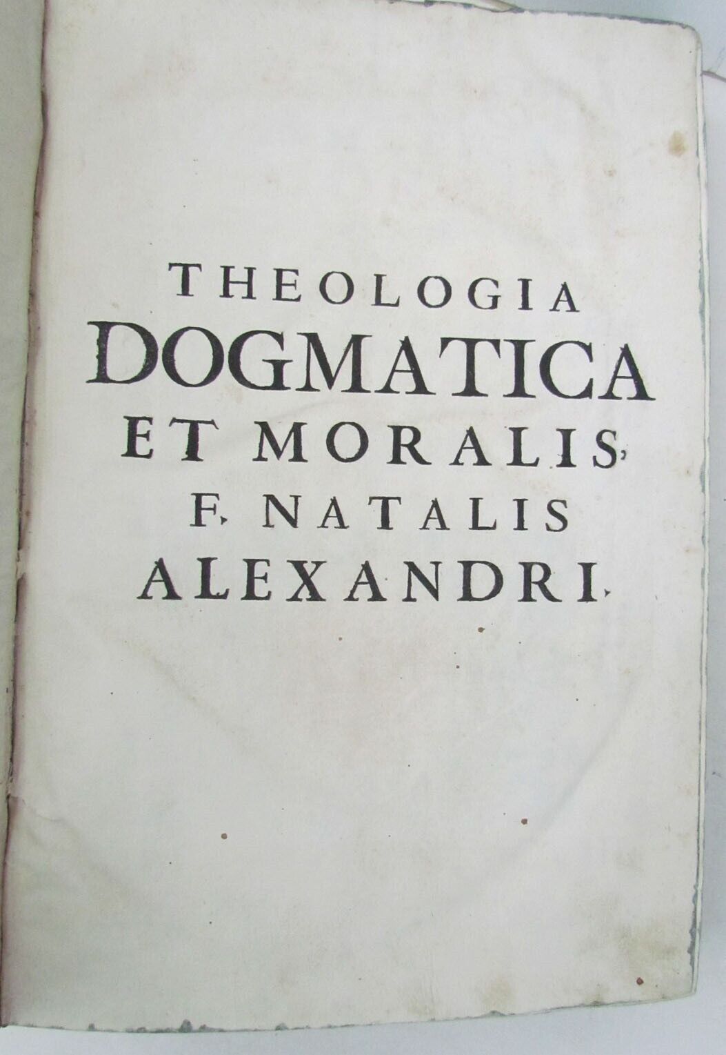 1698 2 VOLUMES ANTIQUE VELLUM FOLIOS 9.5 x 13.5'' THEOLOGIA DOGMATICA