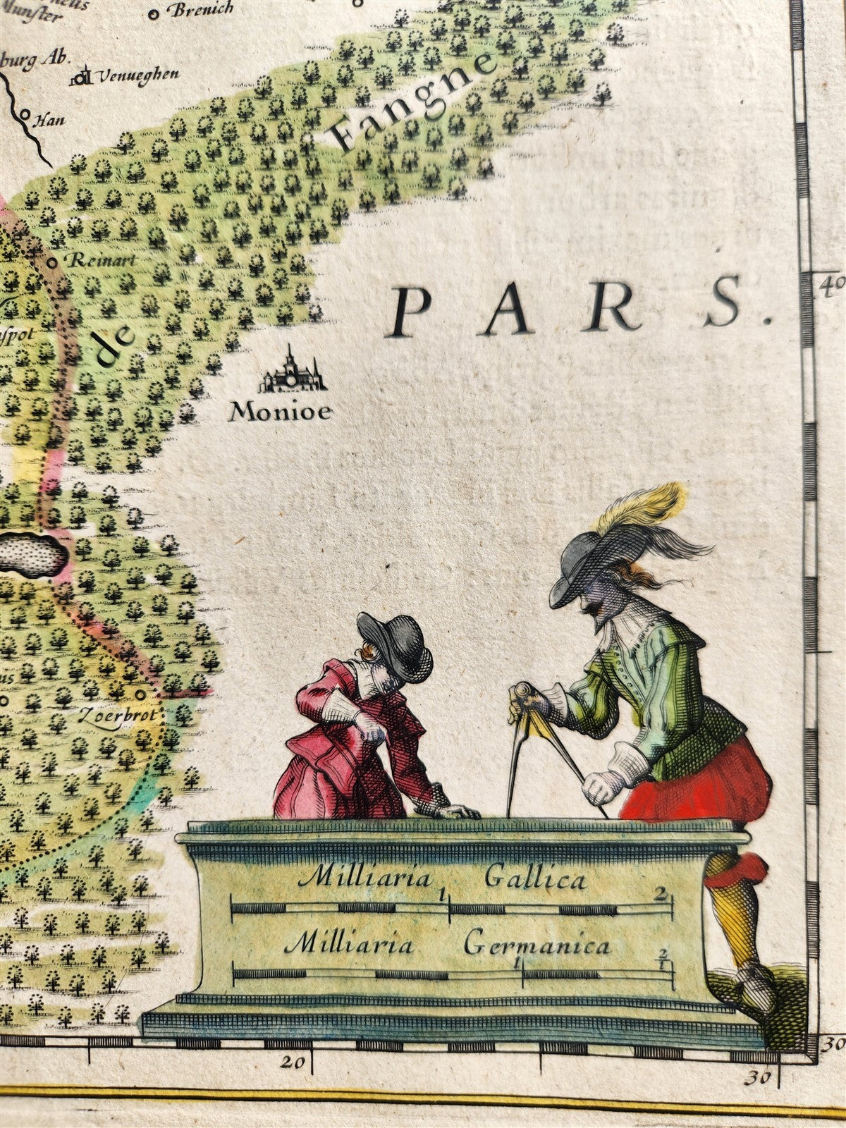 1640 MAP of LIMBURG NETHERLANDS by WILLEM BLAEU antique AUTHENTIC hand colored