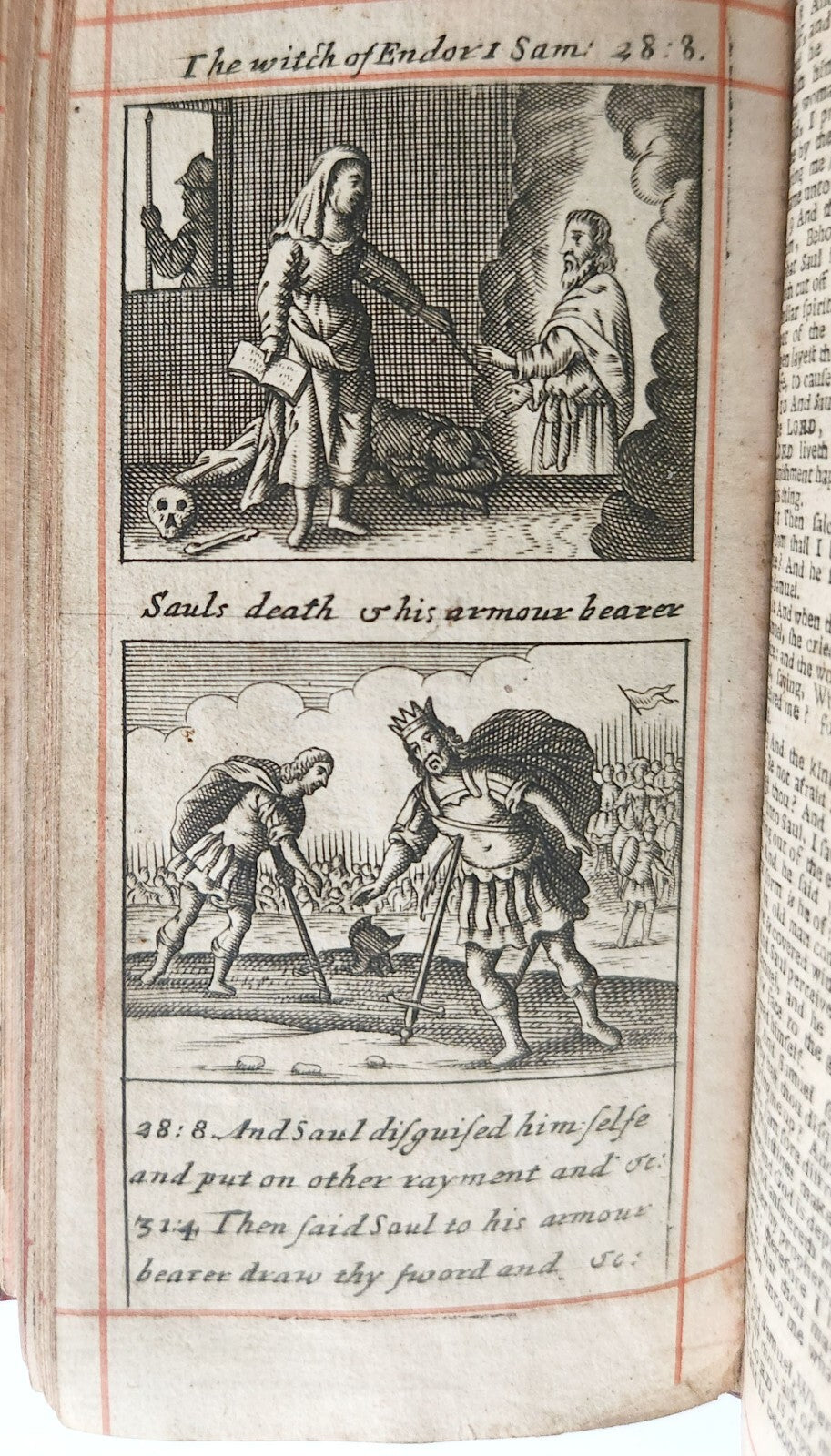 1684 BIBLE in ENGLISH ILLUSTRATED w/89 PLATES 2 VOLS OLD & NEW TESTAMENT antique