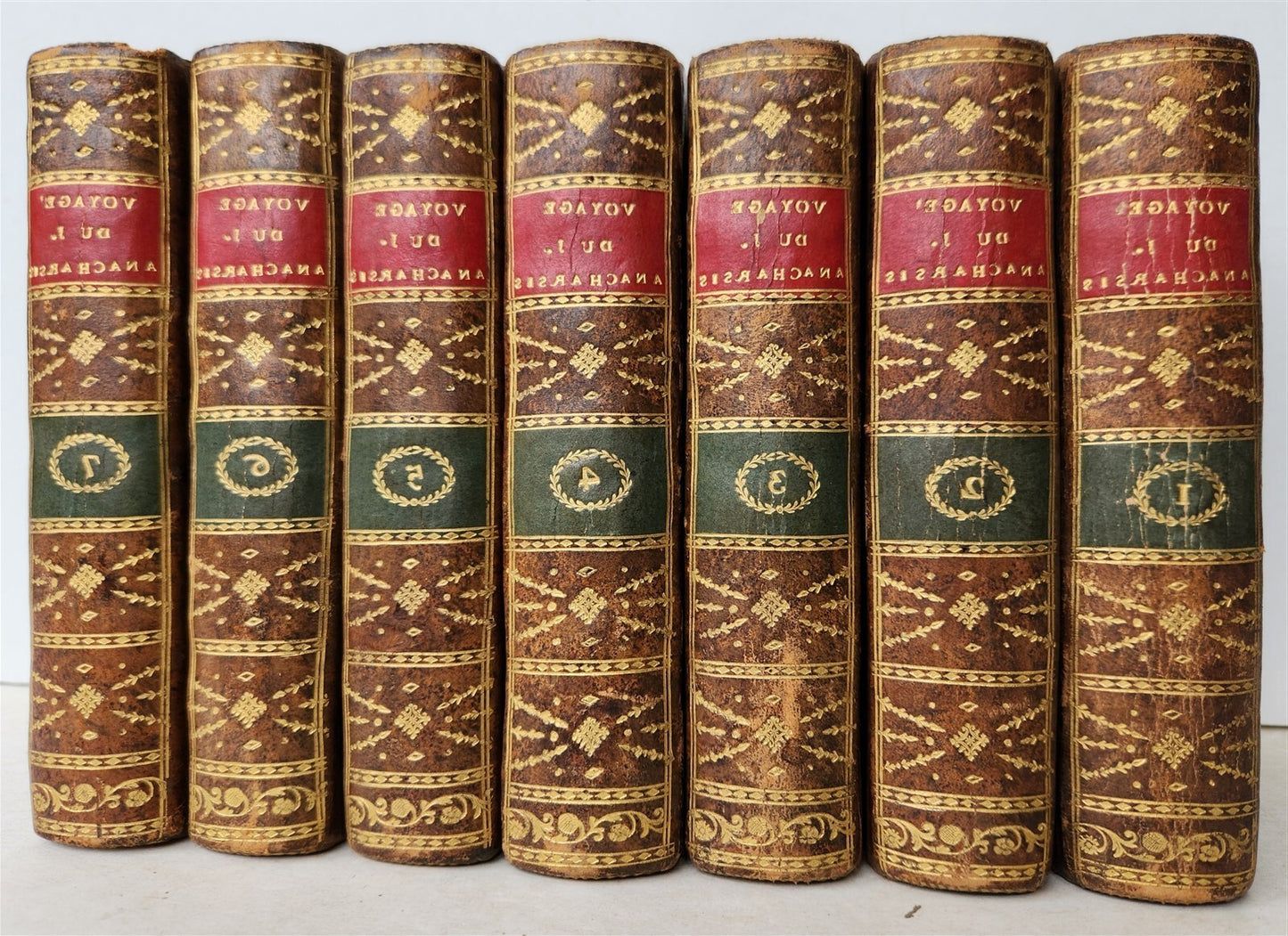 1799-1821 VOYAGE of ANARCHIS of GREECE antique 8 VOLUMES incl. ATLAS ILLUSTRATED