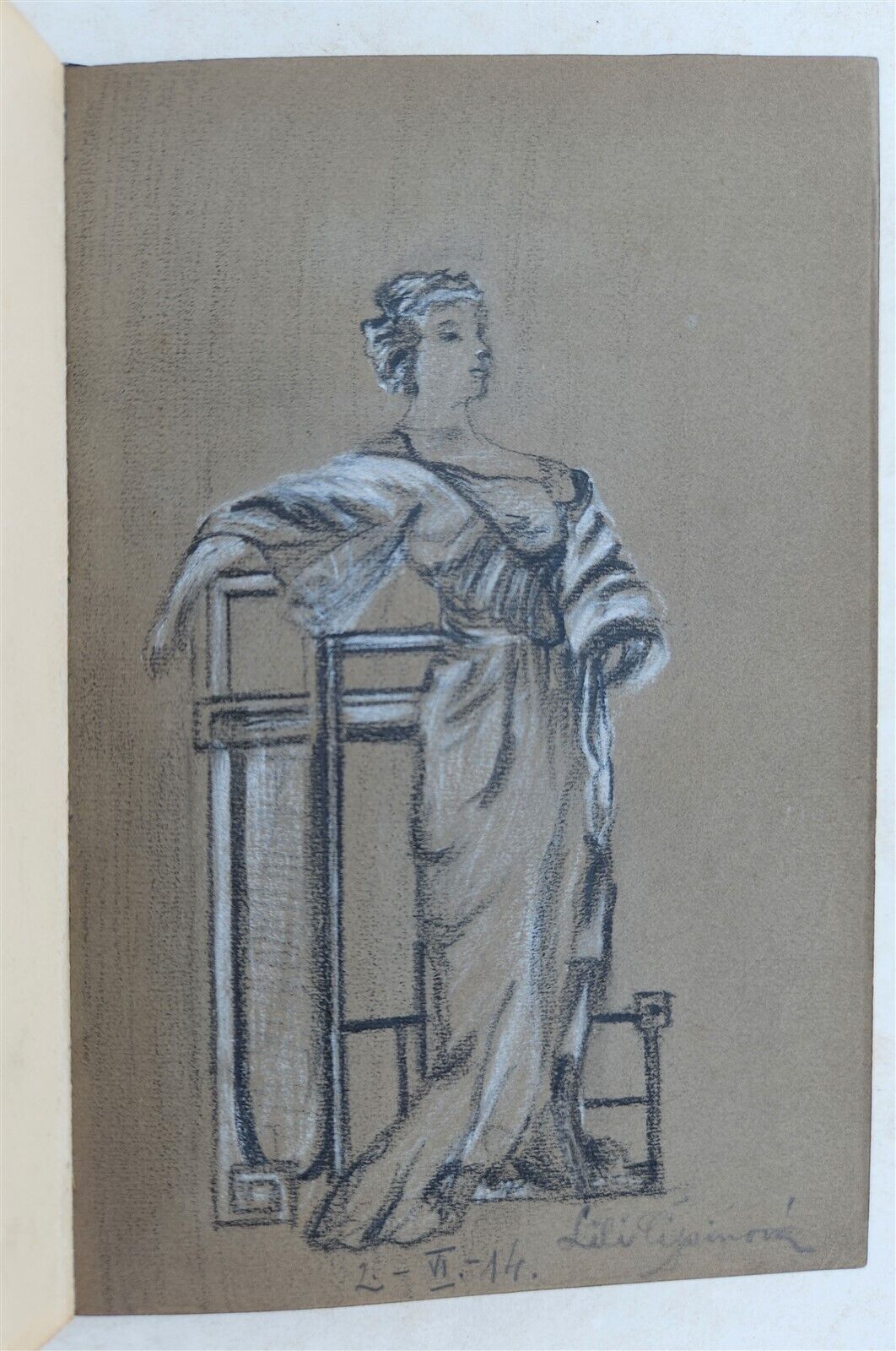 1912-18 ALBUM AMICORUM - MANUSCRIPT CZECH GERMAN BOOK antique POETRY ILLUSTRATED