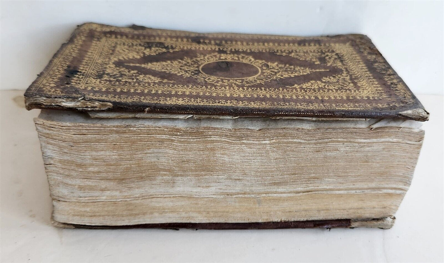 1623 French neo-skepticism by PIERRE CHARRON antique DECORATIVE BINDING