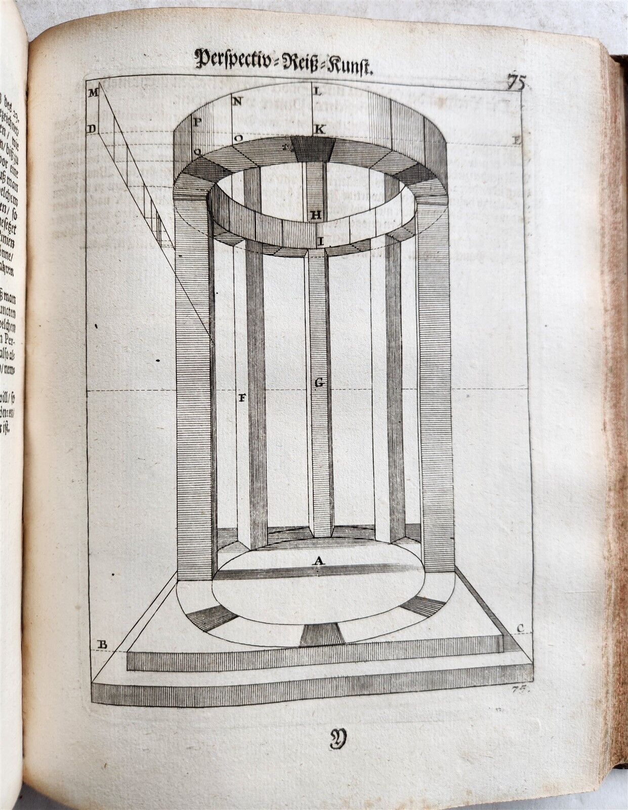 1710 DRAWING PERSPECTIVE for ARTISTS & ARCHITECTS antique ILLUSTRATED 150 PLATES