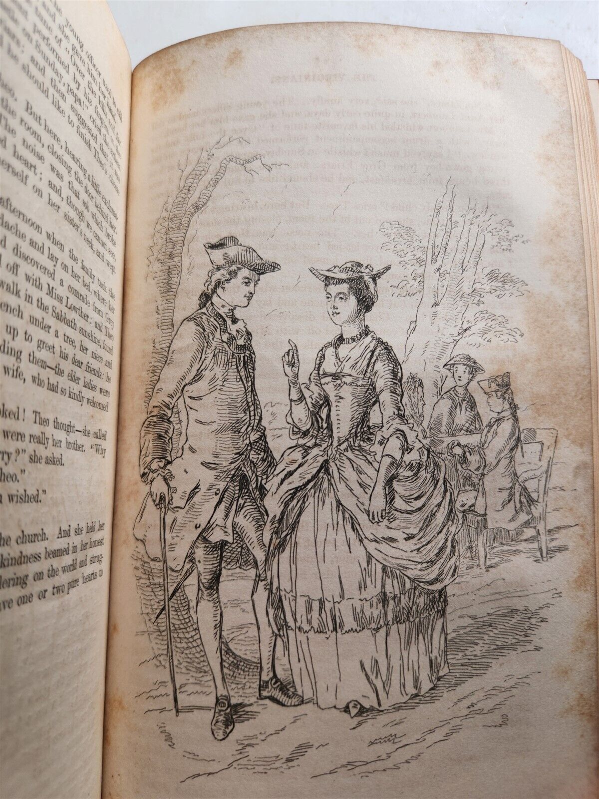 1858 THE VIRGINIANS by THACKERAY 2 VOLUMES antique Americana ILLUSTRATED