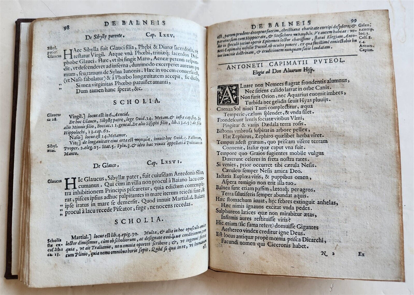 1566 Baths & other wonders of Puteoli by Lombardi antique