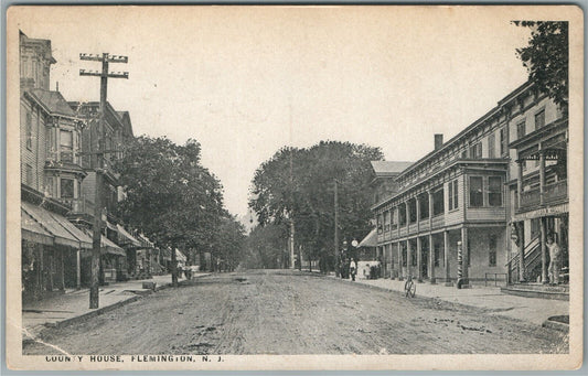 FLEMINGTON NJ COUNTY HOUSE ANTIQUE POSTCARD