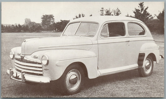 1946 FORD DELUXE 2 DOOR VINTAGE POSTCARD
