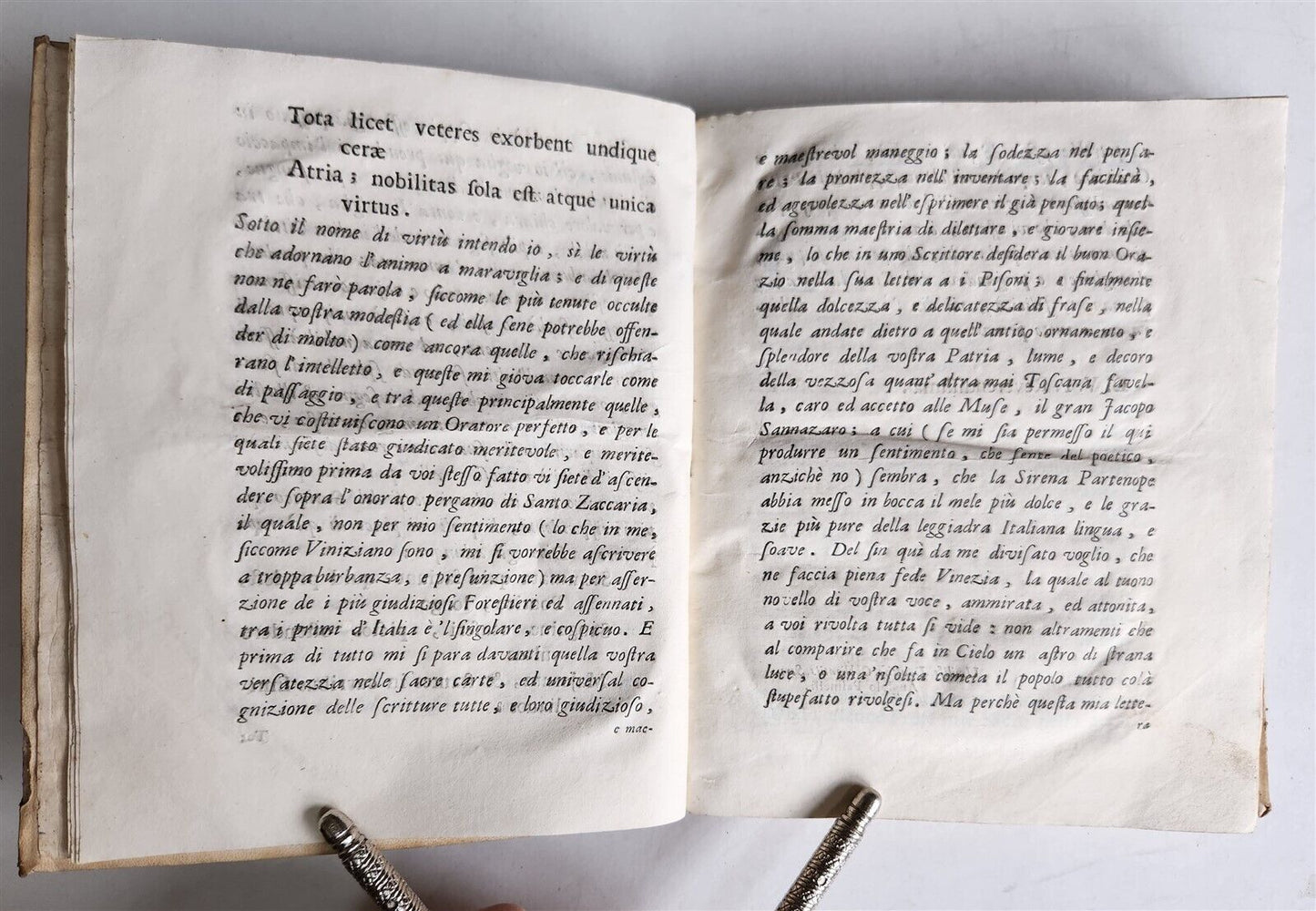1734 PROSE SACRE antique vellum bound in ITALIAN