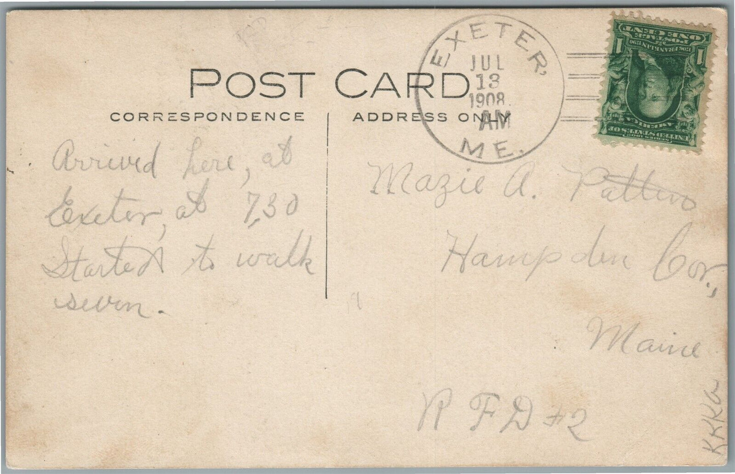 EAST CORINTH ME BAPTIST CHURCH ANTIQUE REAL PHOTO POSTCARD RPPC