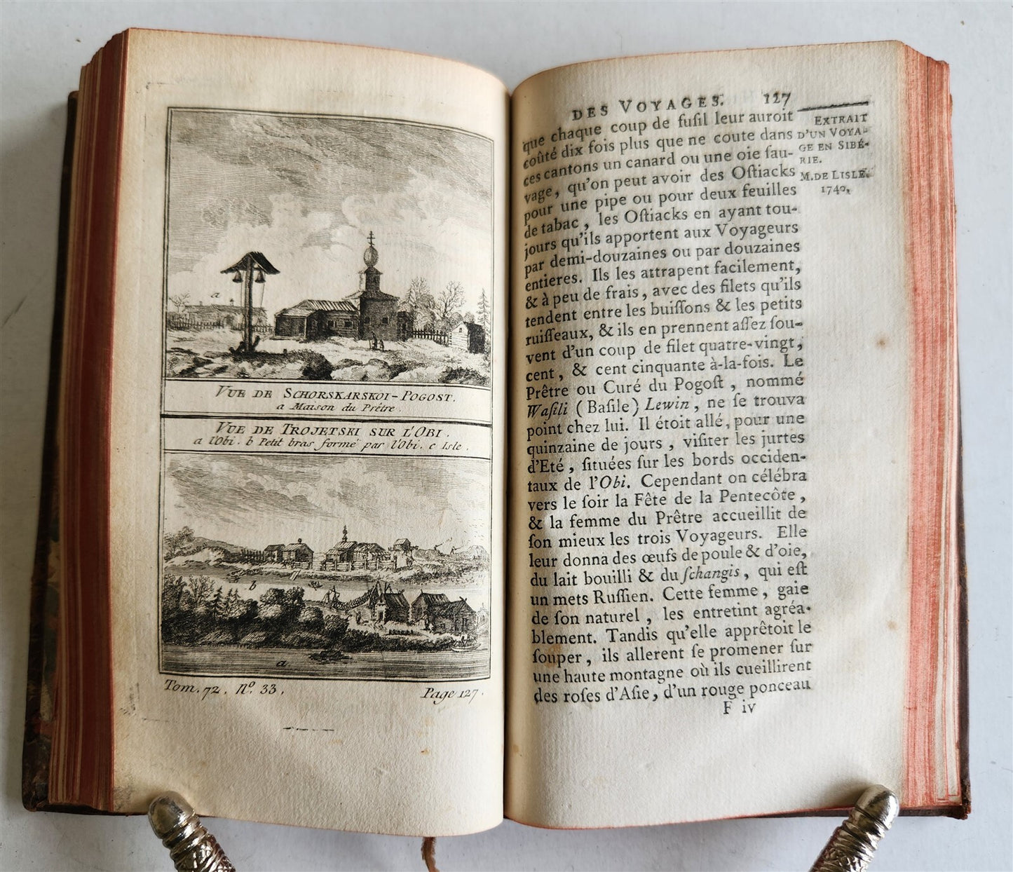 1768 HISTOIRE des VOYAGES illustrated TRAVELS to SIBERIA, RUSSIA vol. 72 antique