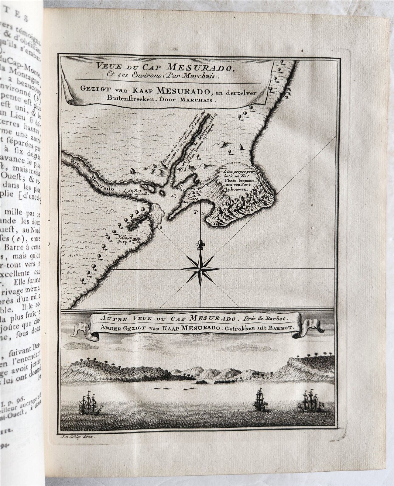 1748 TRAVELS TO AFRICA antique ILLUSTRATED Histoire generale des voyages vol. 5