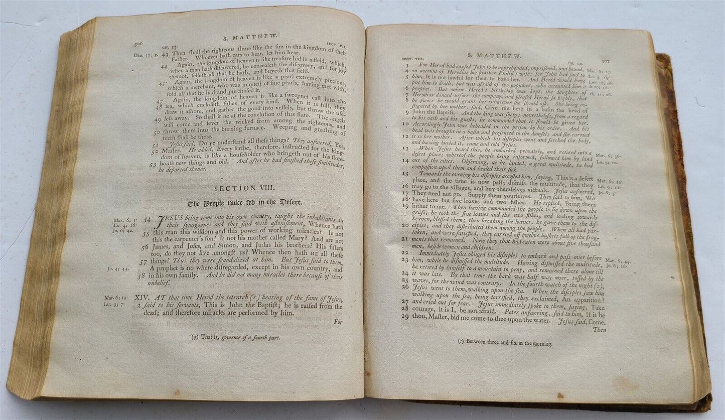 1796 FOUR GOSPELS by G. CAMPBELL antique ENGLISH BIBLE AMERICANA Philadelphia