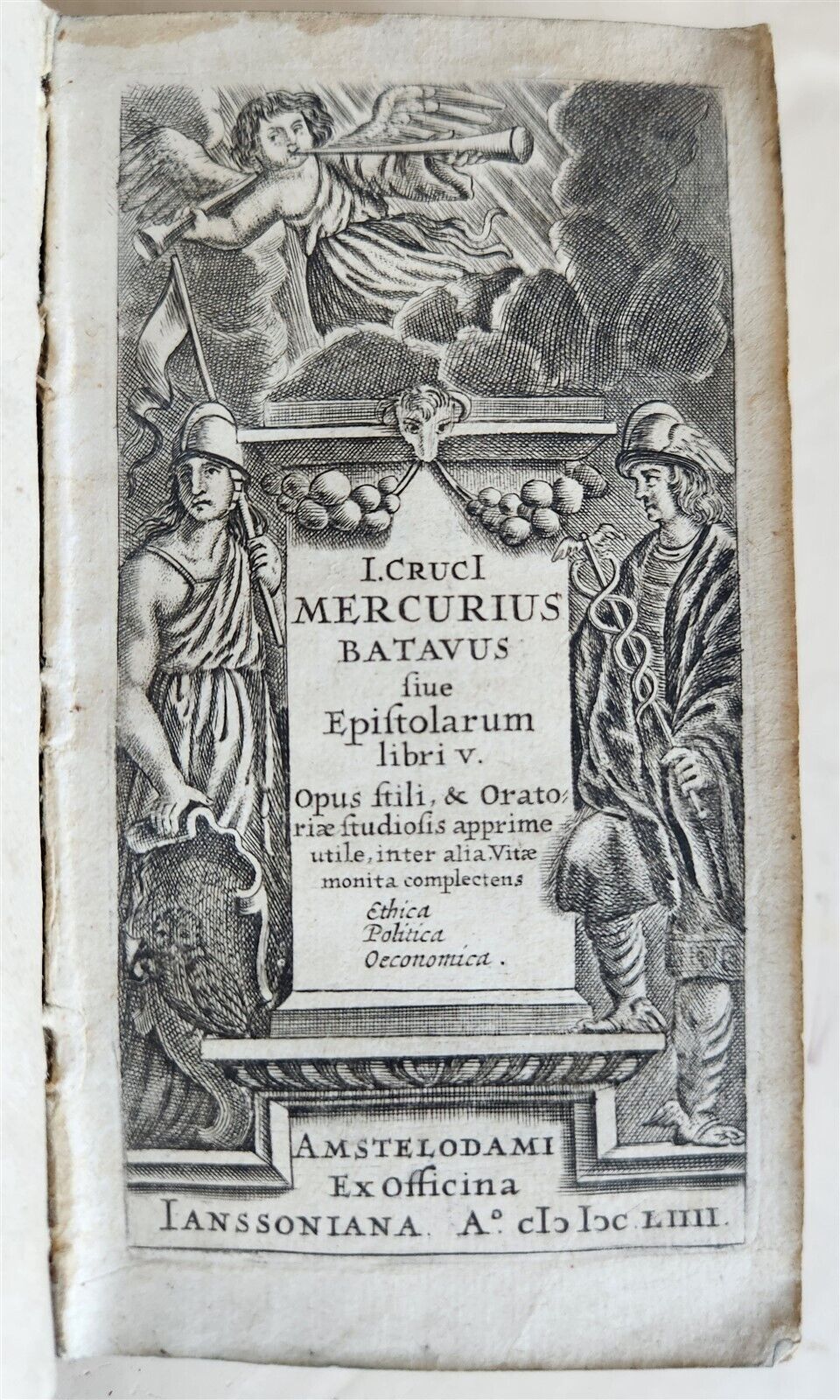 1654 Mercurius Batavus sive Epistolarum by J. Crucius antique