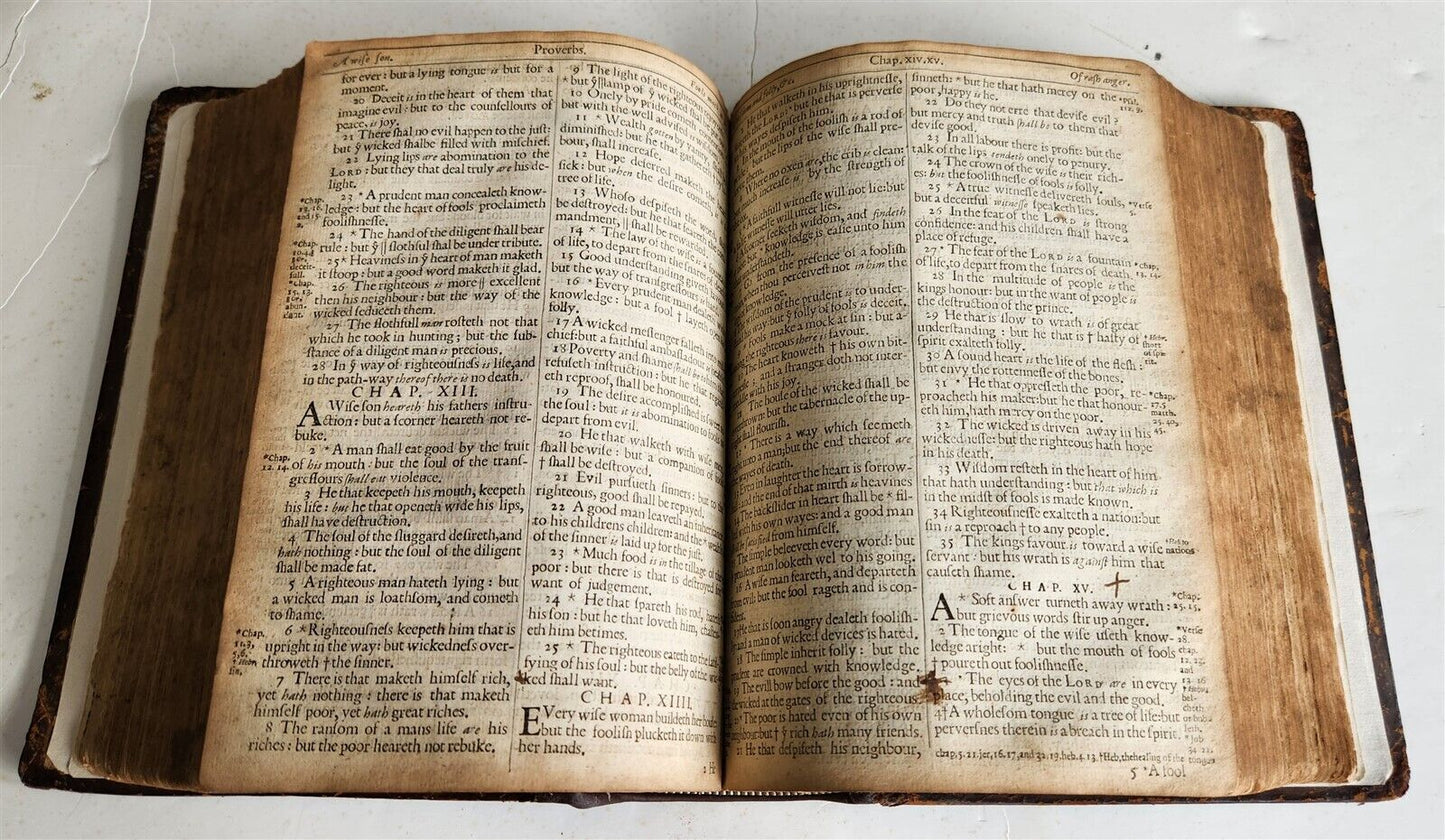 1655 BIBLE in ENGLISH OLD & NEW TESTAMENT antique LONDON KING JAMES