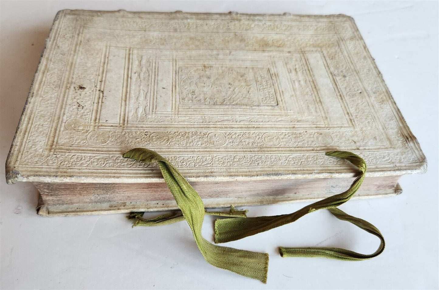 1605 JESUIT DEFENSE AGAINST ATTACKS of CALVINISTS antique PIGSKIN BINDING