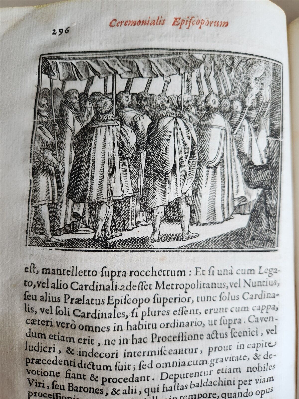 1713 CEREMONIALE EPISCOPORUM antique ILLUSTRATED VELLUM BINDING