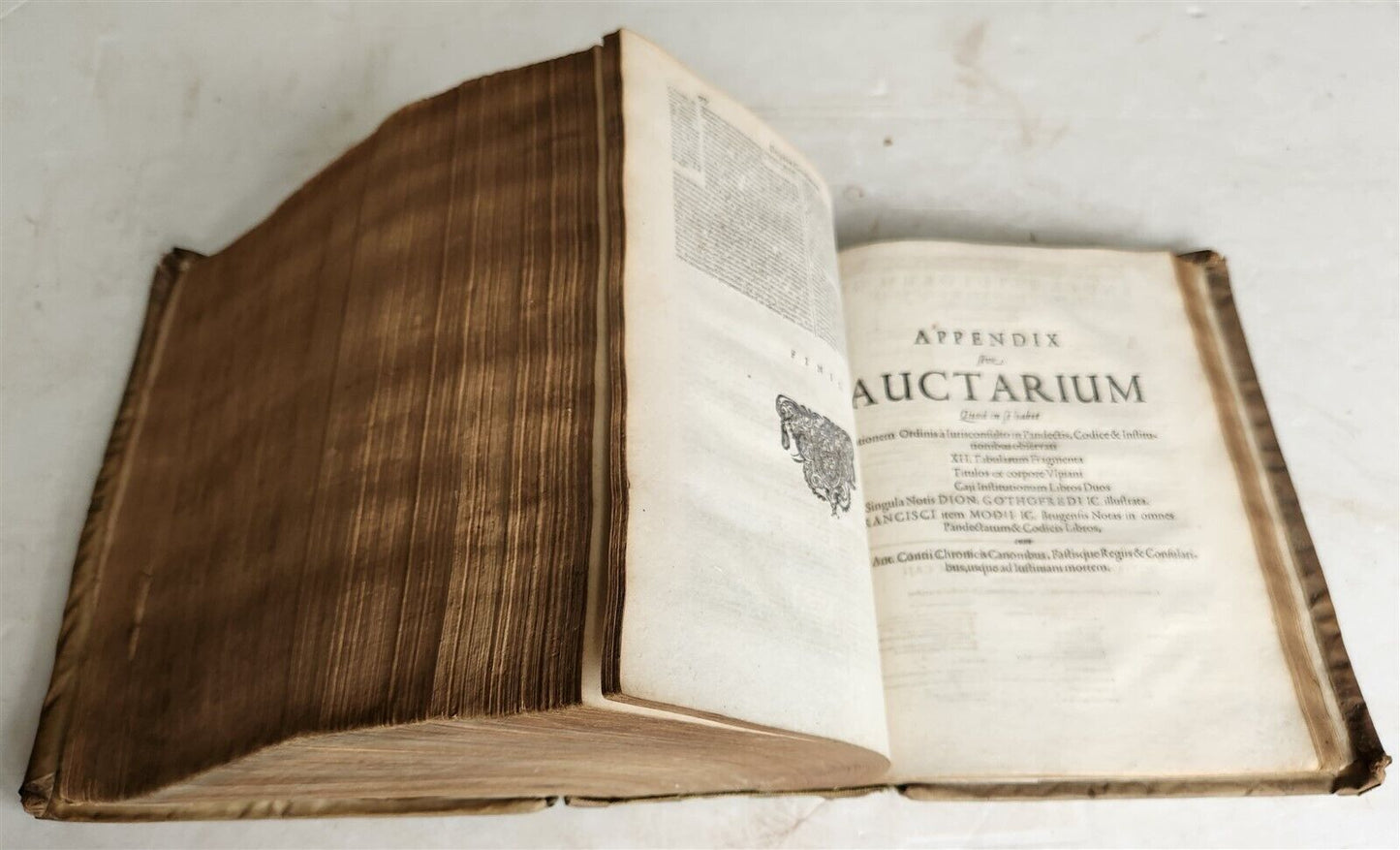 1663 CORPUS JURIS CIVILIS by Denis Godefroy antique VELLUM BINDING