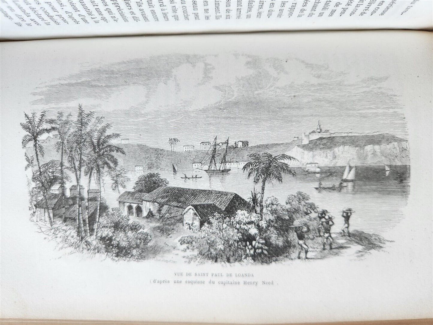 1859 EXPLORATIONS L'AFRIQUE et AUSTRALE LIVINGSTONE VOYAGES antique ILLUSTRATED