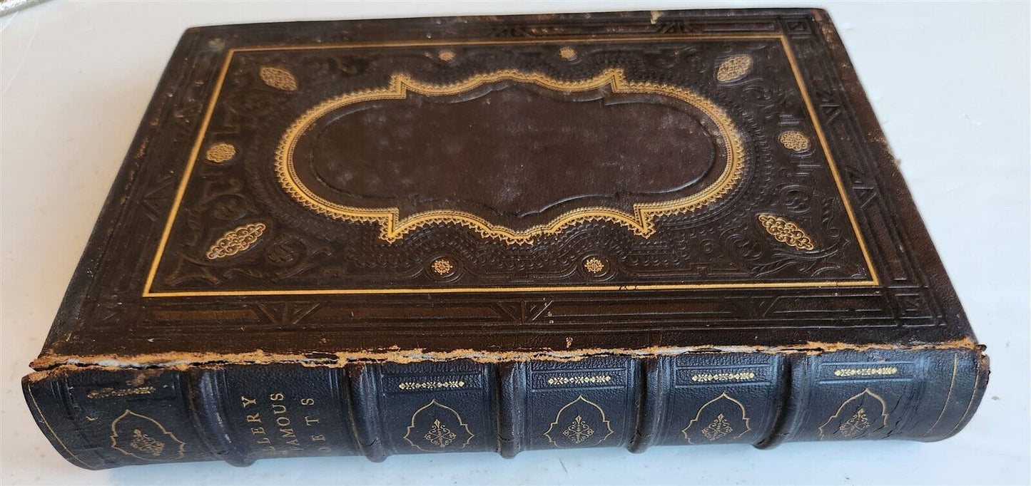 1859 ILLUSTRATED A GALLERY OF FAMOUS ENGLISH AND AMERICAN POETS antique