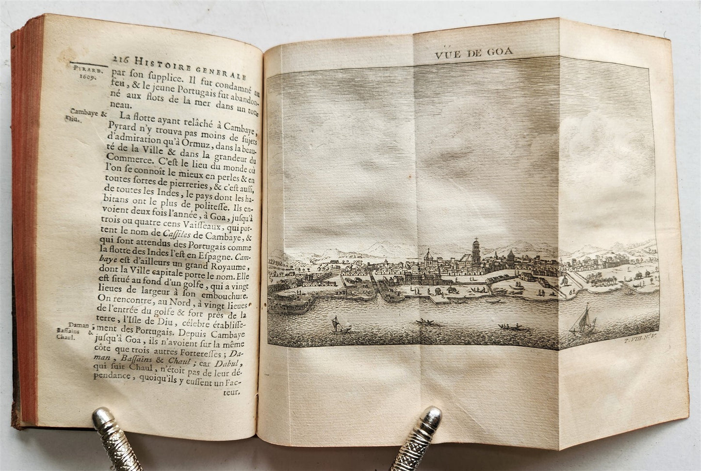 1750 HISTOIRE des VOYAGES antique illustrated PAUL CAERDEN GOA MALDIVES TRAVELS
