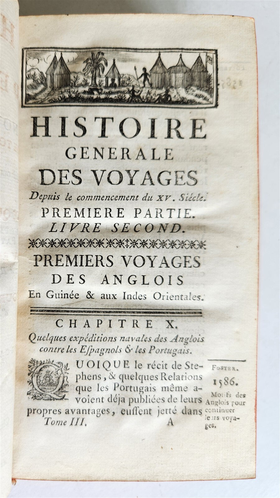 1749 HISTOIRE des VOYAGES illustrated TRAVELS to AFRICA & MADAGASCAR v.3 antique