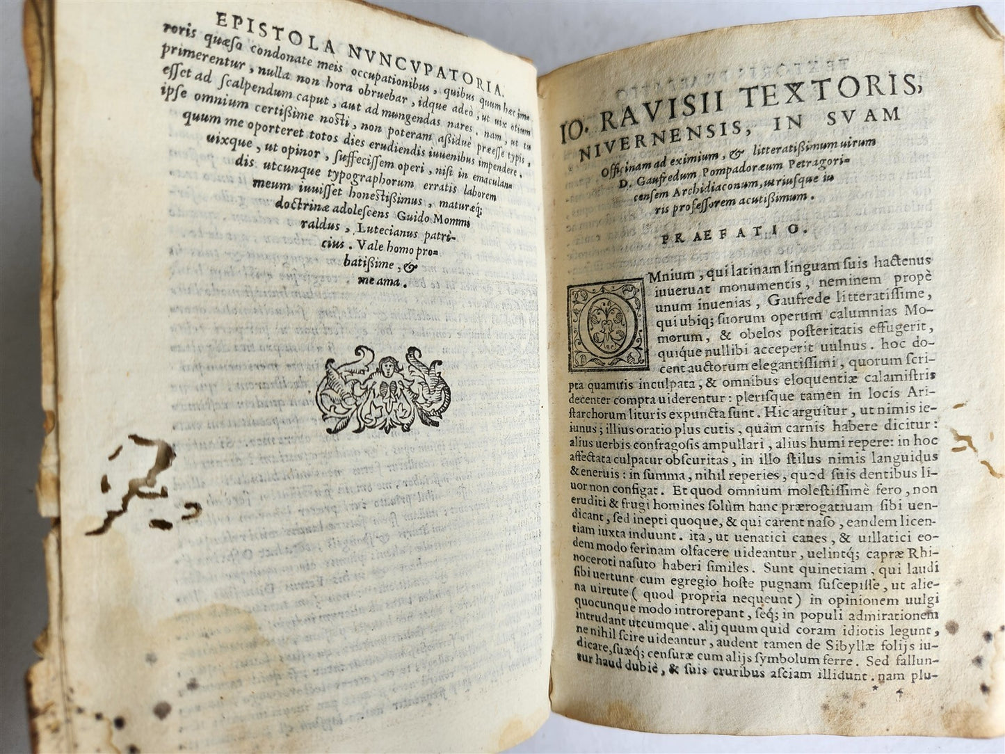 1574 Jean TIXIER antique VELLUM BOUND Officinae Ioannis Rauisii Textoris