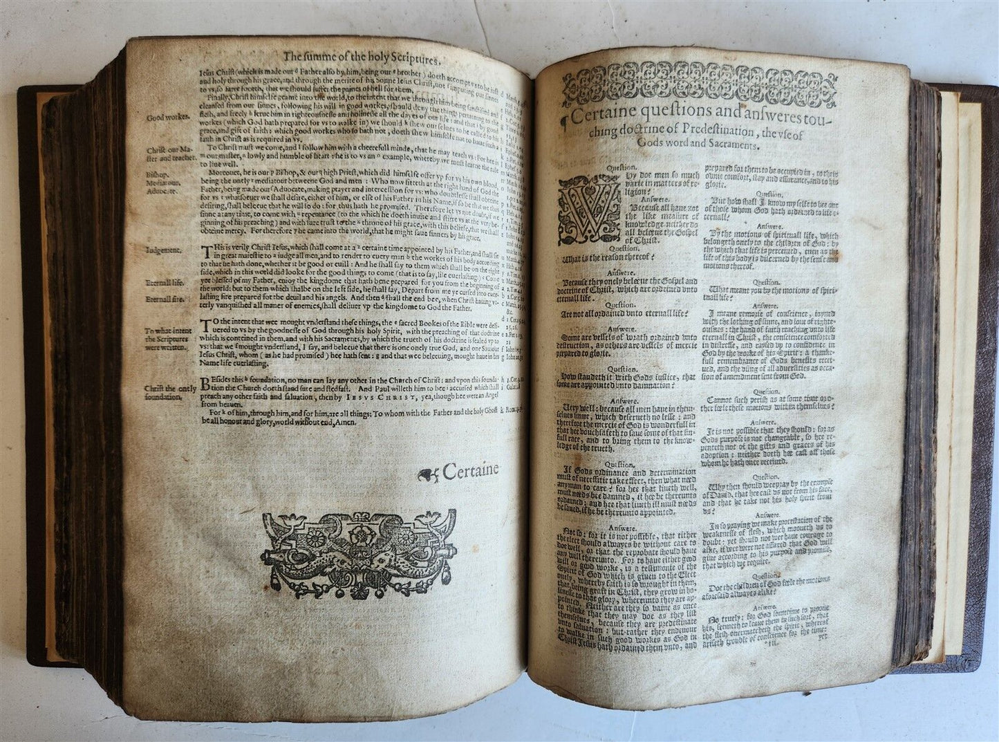 1608 BIBLE in ENGLISH antique Old & New Testament printed by ROBERT BARKER