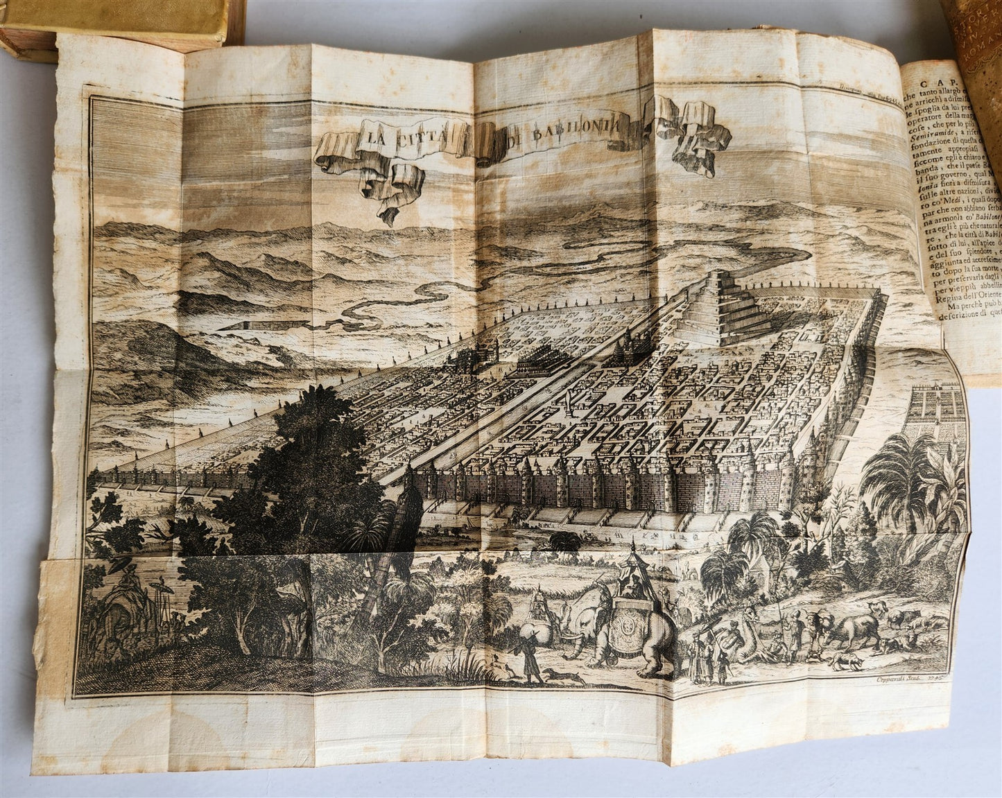 1741 UNIVERSAL HISTORY 7 VOLUMES antique ILLUSTRATED w/ MAPS in ITALIAN vellum