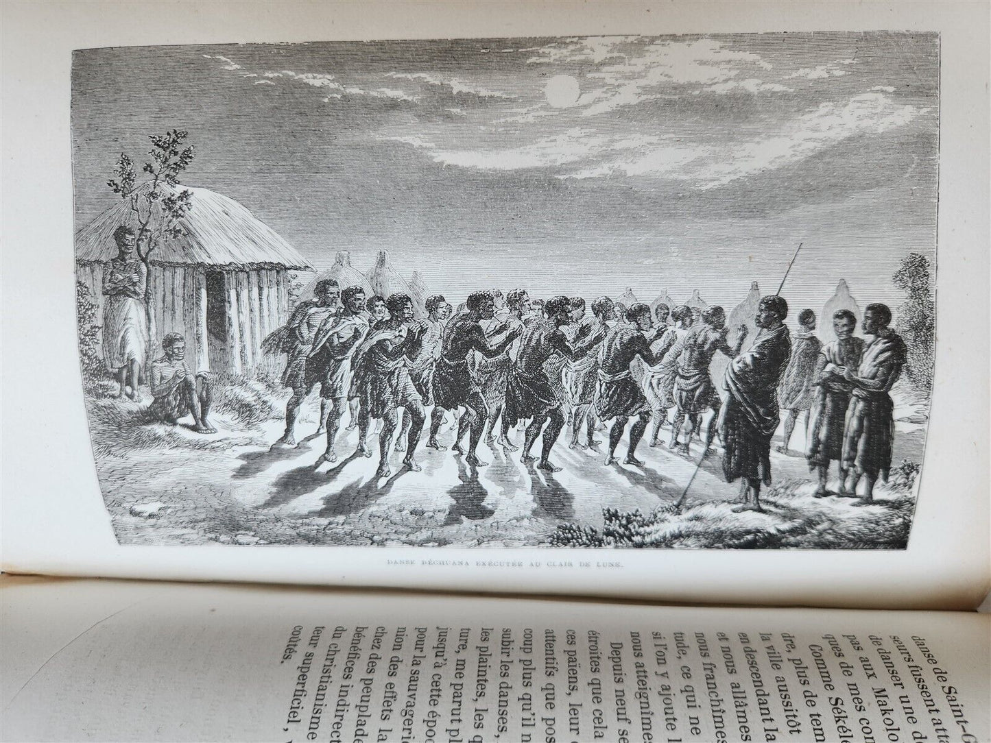 1859 EXPLORATIONS L'AFRIQUE et AUSTRALE LIVINGSTONE VOYAGES antique ILLUSTRATED