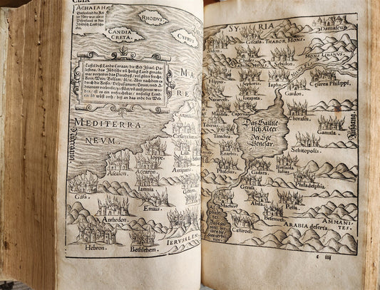 1563 JERUSALEM ANCIENT CAPITAL of JEWS antique ILLUSTRATED FOLIO in GERMAN