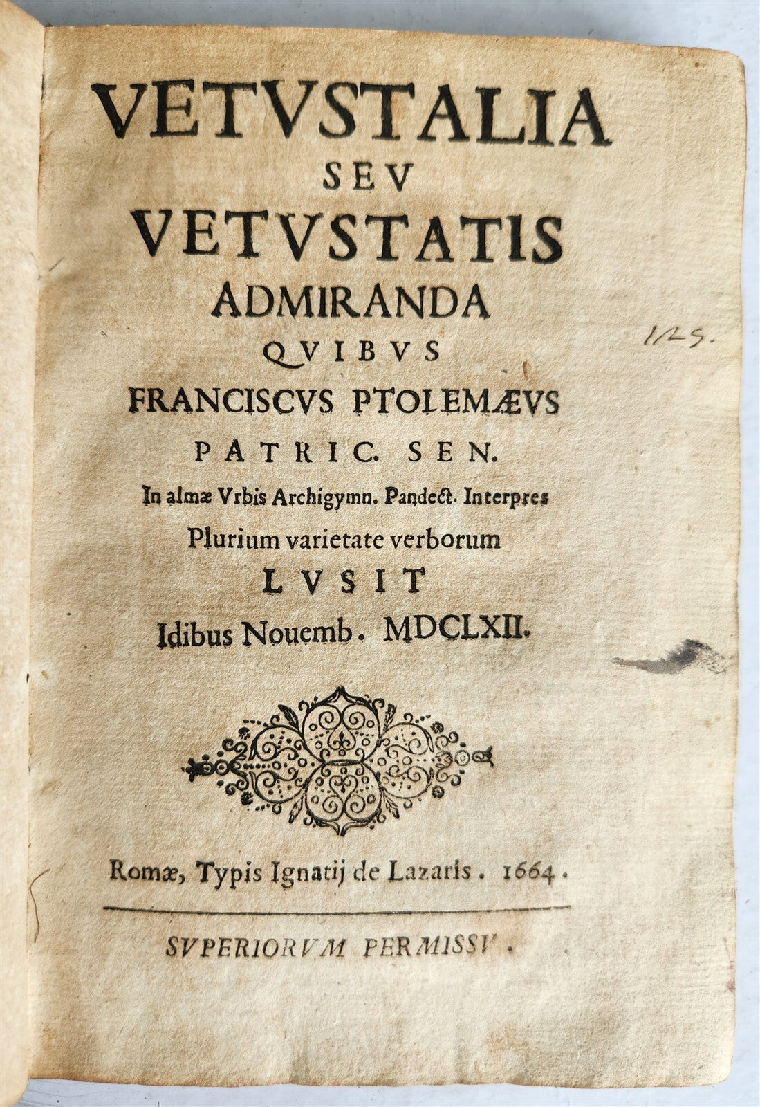 1664 ROMAN CUSTOMS THEATRE CIRCUS WEDDINGS FUNERALS antique FRANCISCUS PTOLEMAUS