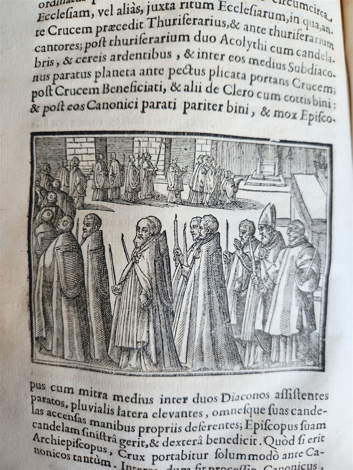 1713 CEREMONIALE EPISCOPORUM antique ILLUSTRATED VELLUM BINDING