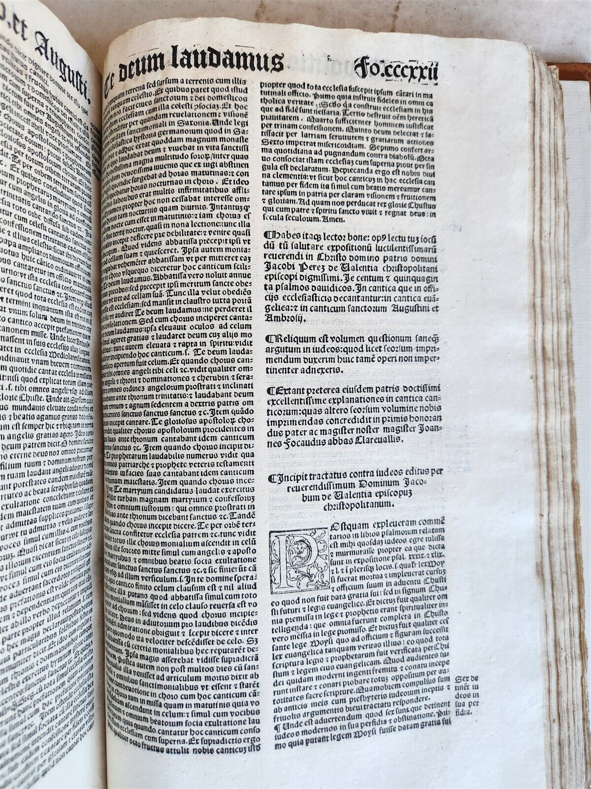 1533 POST-INCUNABULA EXPLANATION of PSALMS by Perez de Valentia antique FOLIO
