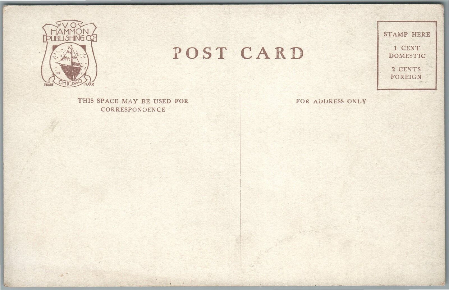 CHICAGO IL FIRST COURT HOUSE ANTIQUE POSTCARD