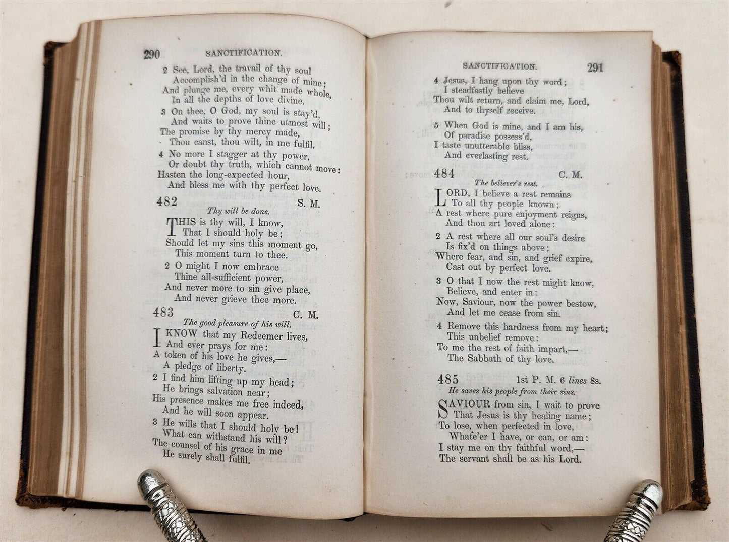 1849 HYMNS for METHODIST CHURCH antique AMERICANA decorative FEMALE PROVENANCE