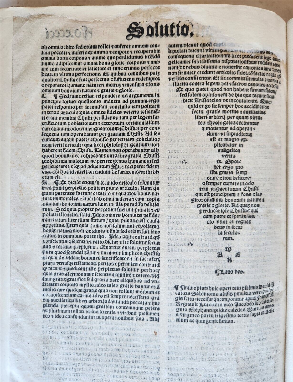 1533 POST-INCUNABULA EXPLANATION of PSALMS by Perez de Valentia antique FOLIO