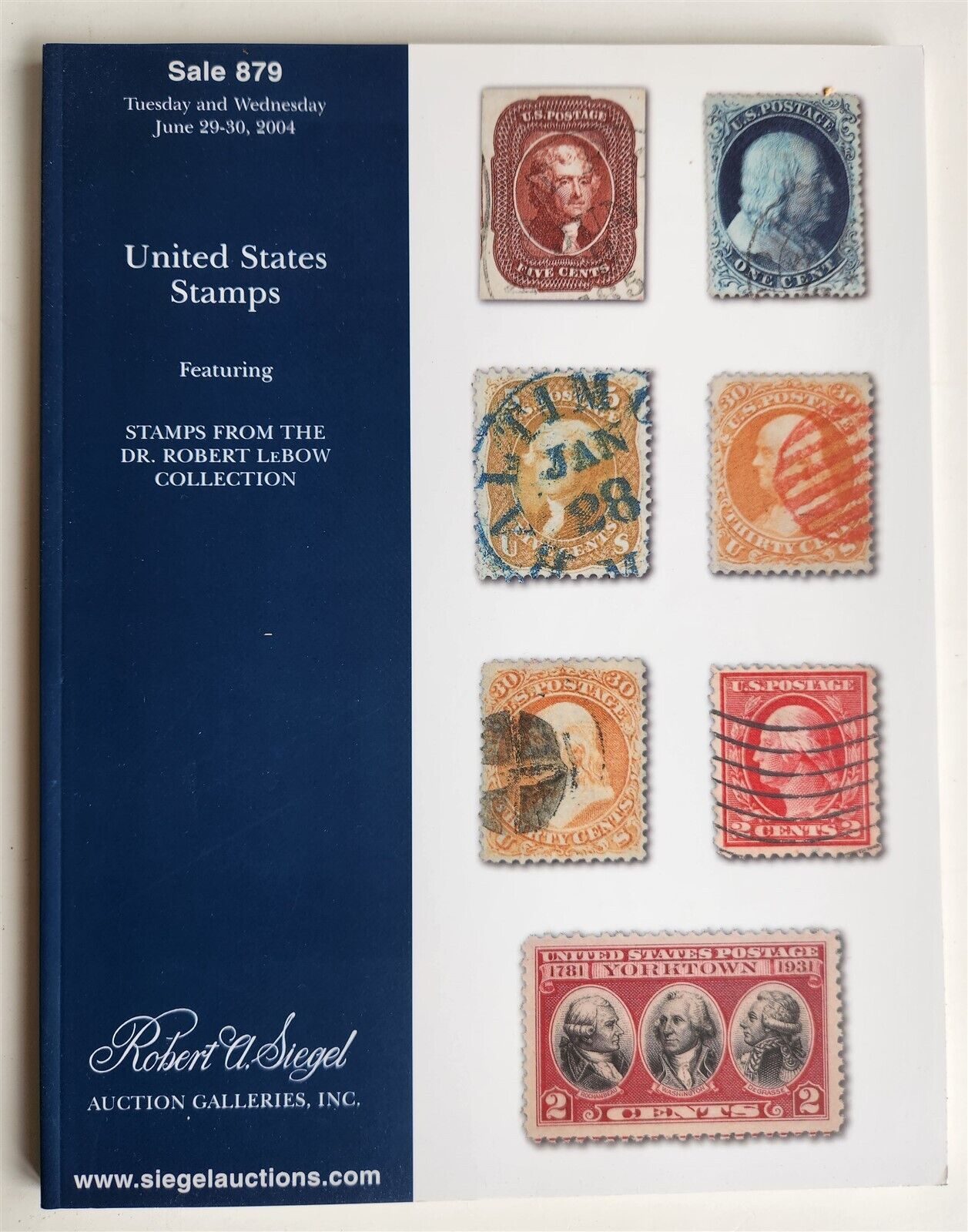 PHILATELIC ROBERT SIEGEL AUCTION CATALOG STAMPS Dr. LeBOW COLLECTION 2004