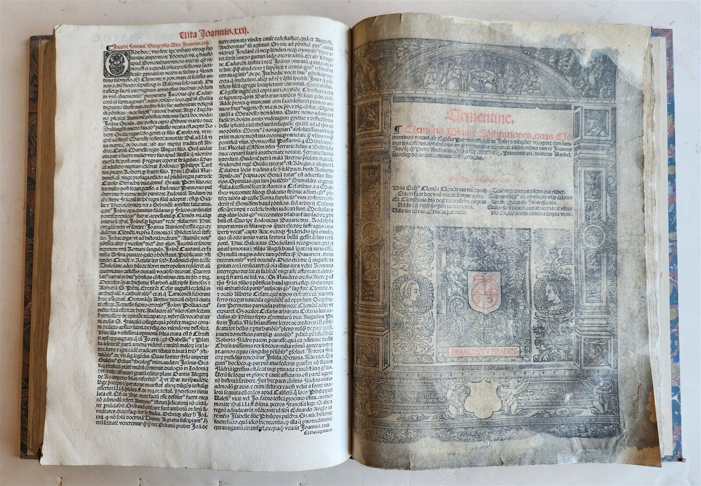 1537 POST-INCUNABULA CANON LAWS antique FOLIO 16th CENTURY