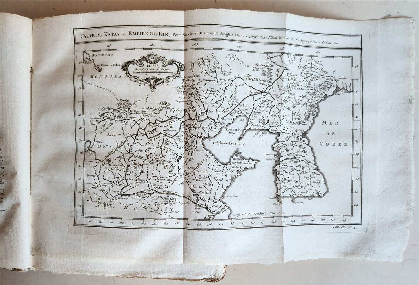1749 HISTORY of VOYAGES by Prevost antique ILLUSTRATED JORNEY to CHINA & TIBET